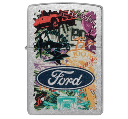 Zippo Regular Street Chrome Ford Design Refillable Windproof Li