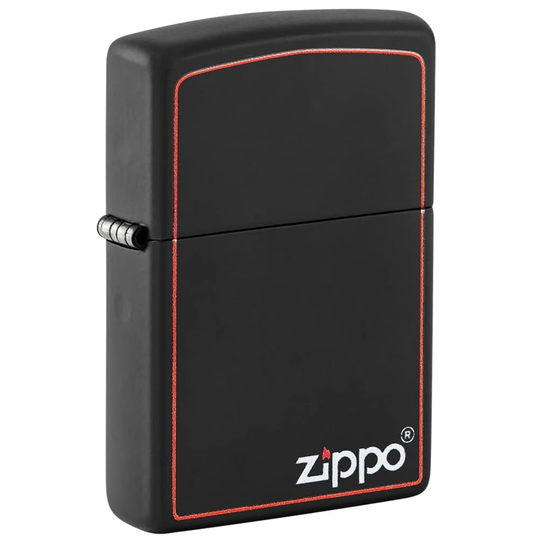 Zippo Regular Street Chrome Zippo Black Matt Design Refillable Windproo