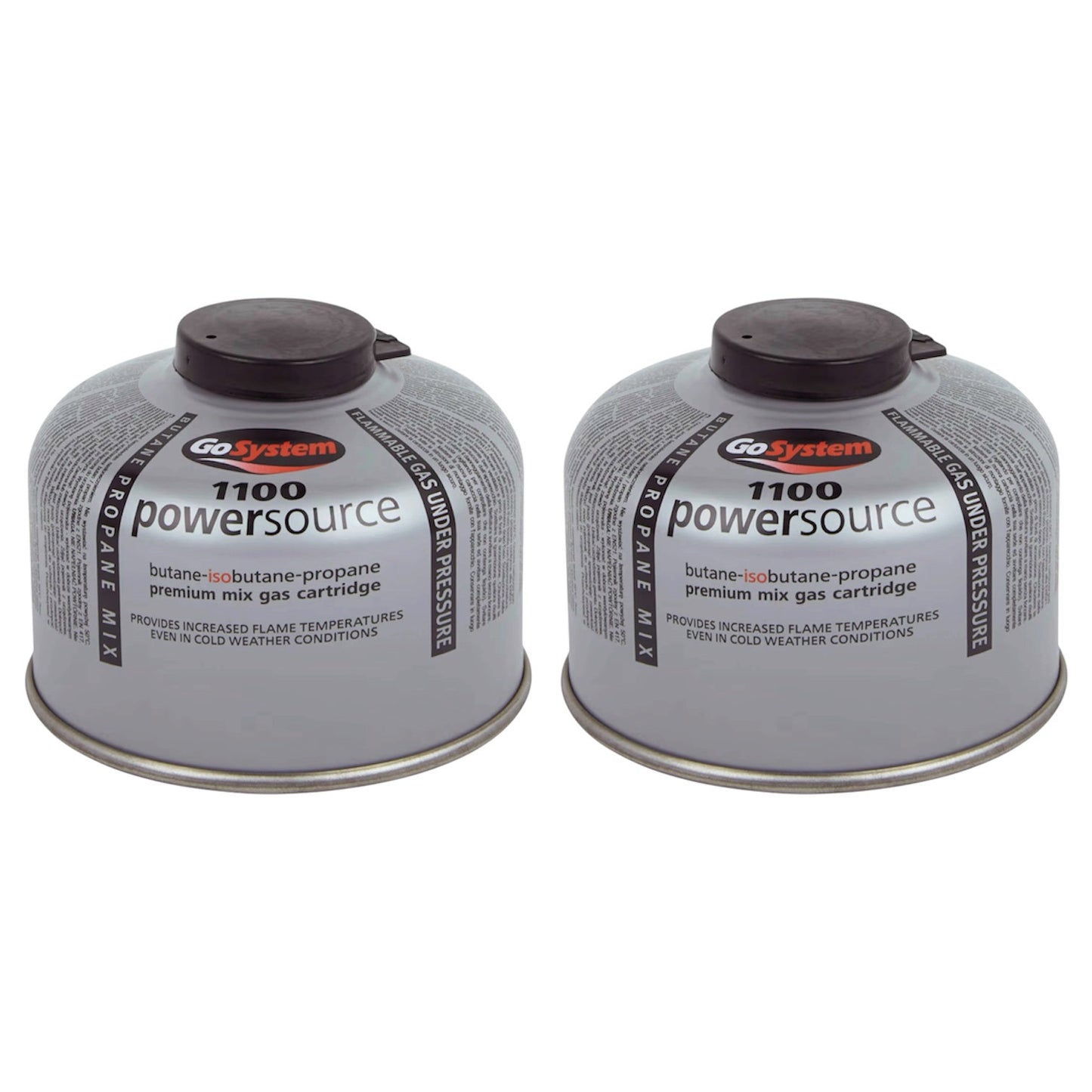 GoSystem 100g Butane Propane Gas Cartridge Camping Stove Fuel x2 Pack