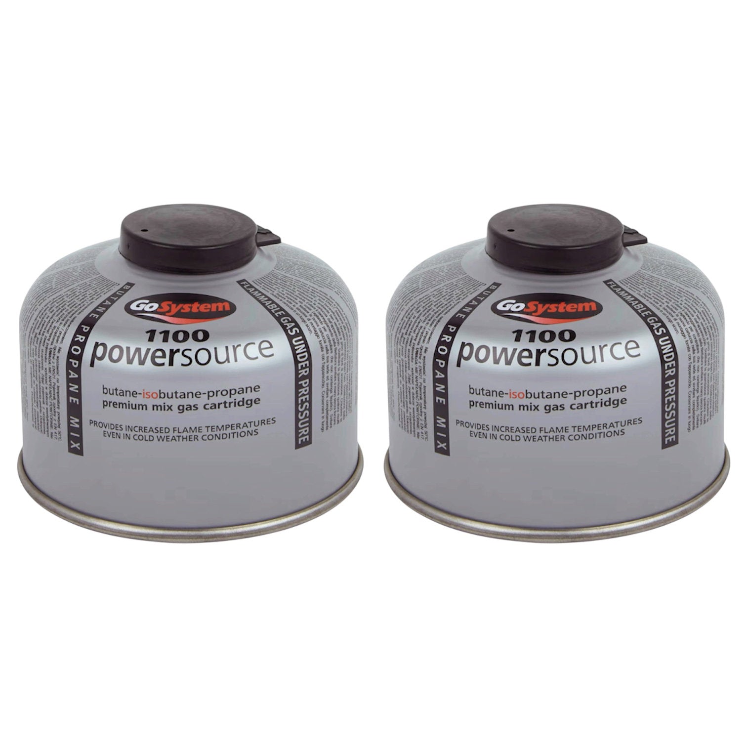 GoSystem 100g Butane Propane Gas Cartridge Camping Stove Fuel x2 Pack