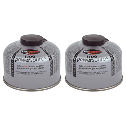GoSystem 100g Butane Propane Gas Cartridge Camping Stove Fuel x2 Pack