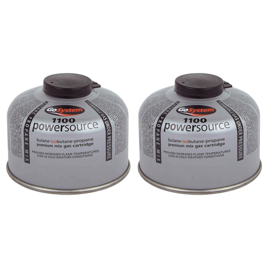 GoSystem 100g Butane Propane Gas Cartridge Camping Stove Fuel x2 Pack