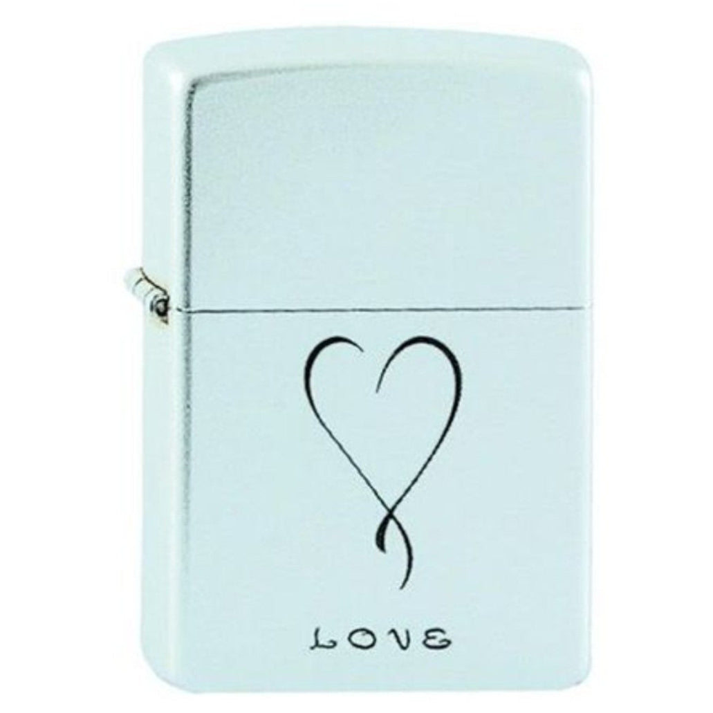 Zippo Regular Satin Chrome 205 Love Design