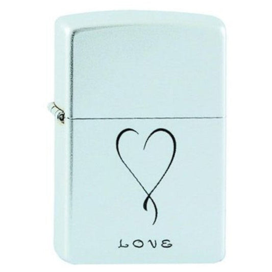 Zippo Regular Satin Chrome 205 Love Design