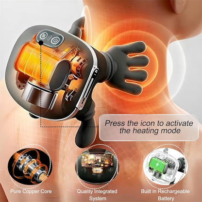 Shiatsu Portable Neck and Back Massager Electric Deep Tissue 4D Pain Relief