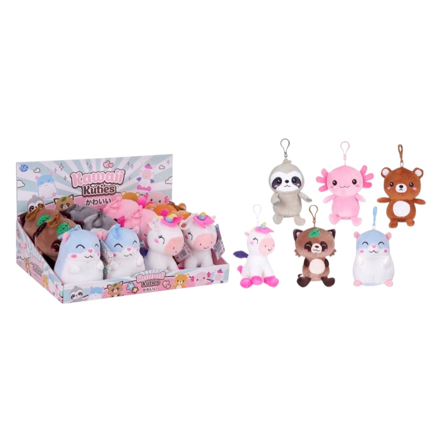 Kawaii Kuties 12cm Plush Bag Clips