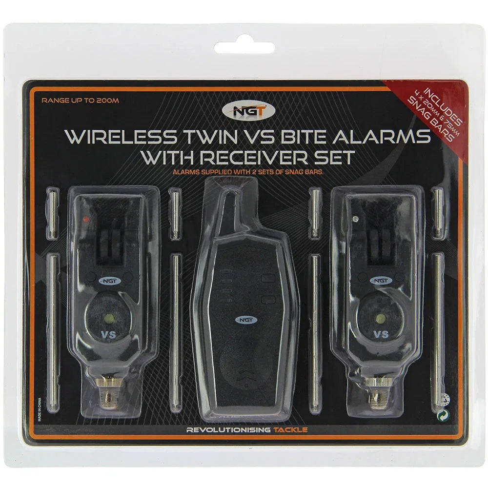 NGT VS 2 Piece Wireless Alarms Adjustable Volume & Tone With Receiver