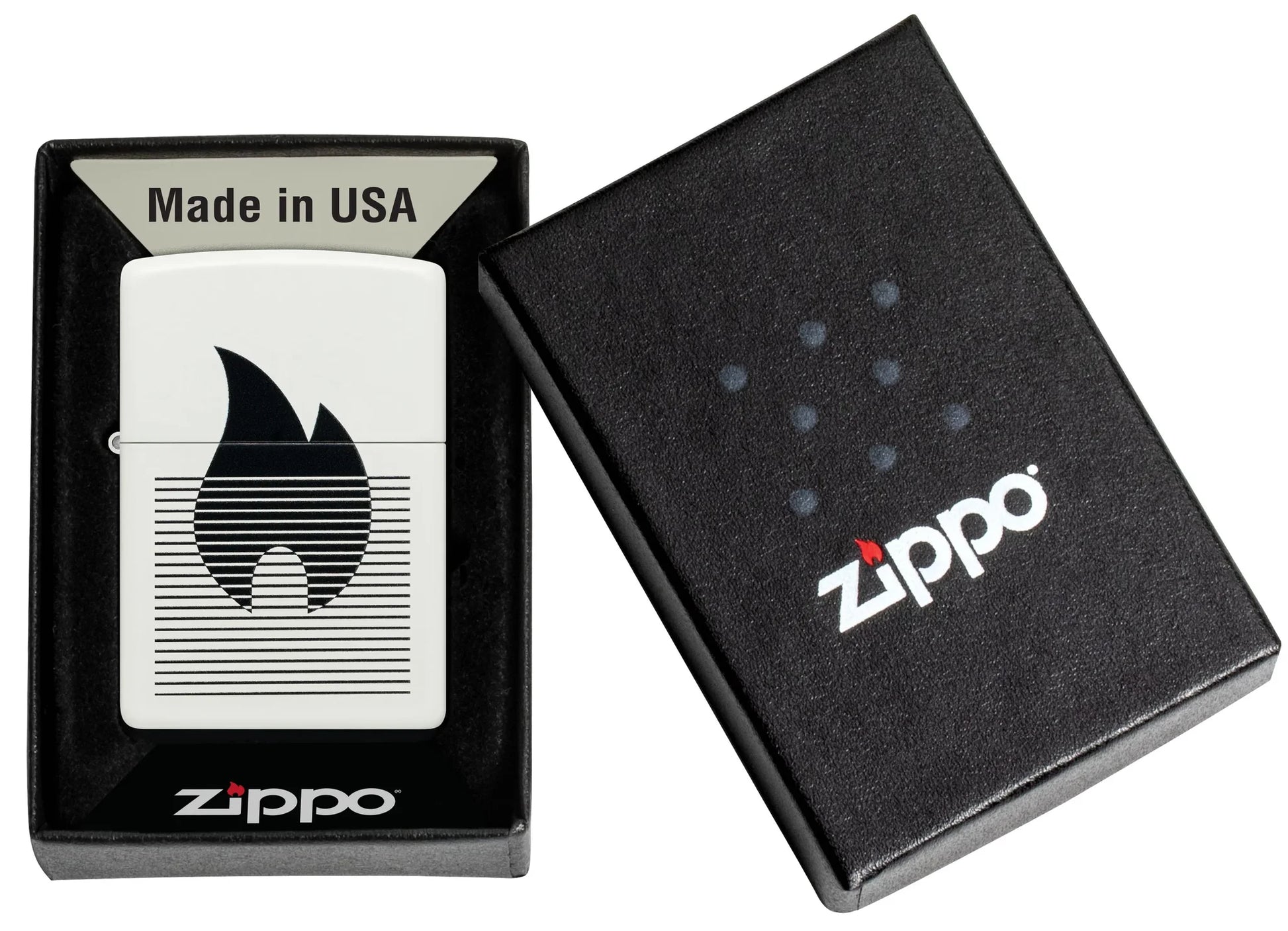 Zippo Regular Lined Flame Design Refillable Windproof Lighter