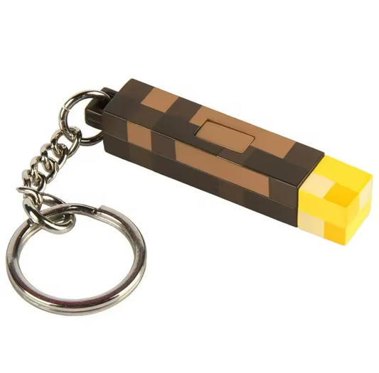 Minecraft Rechargeable Mini Light Up Keyring Torch