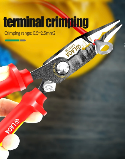 LAOA Insulated Wire Cutting Cable Stripping Needle Nose Pliers