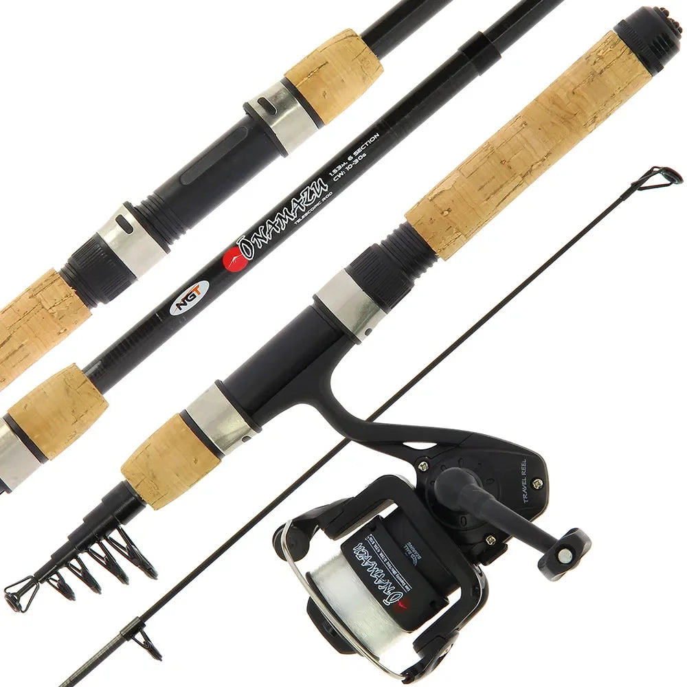 NGT Onamazu Telescopic Combo Mini 5ft Travel Telescopic Rod & Reel Carbon