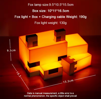 Minecraft Baby Fox Rechargeable Glow Night Light