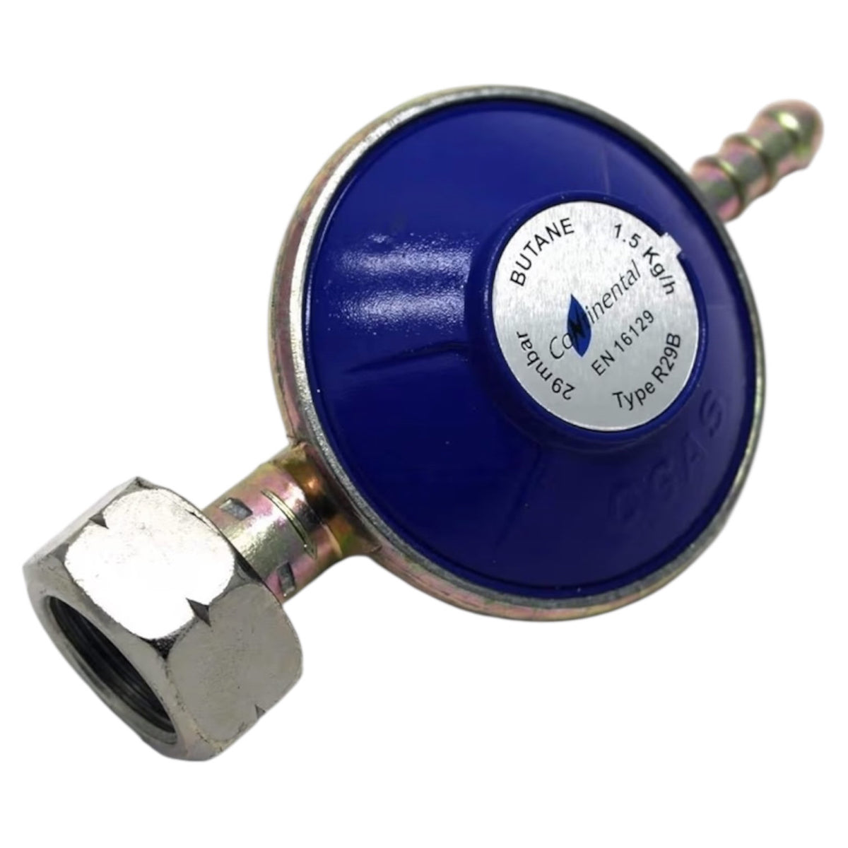 Butane Regulator Kit With 2m Gas Hose & x2 Jubilee Clips
