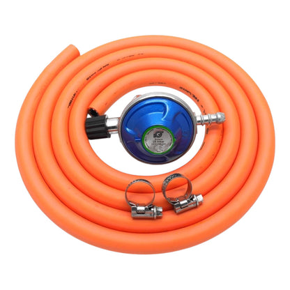 Camping Gas Regulator Kit With 2m Gas Hose & x2 Jubilee Clips
