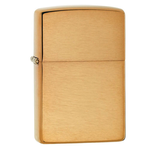 Zippo Regular Brushed Brass Refillable Windproof Lighter