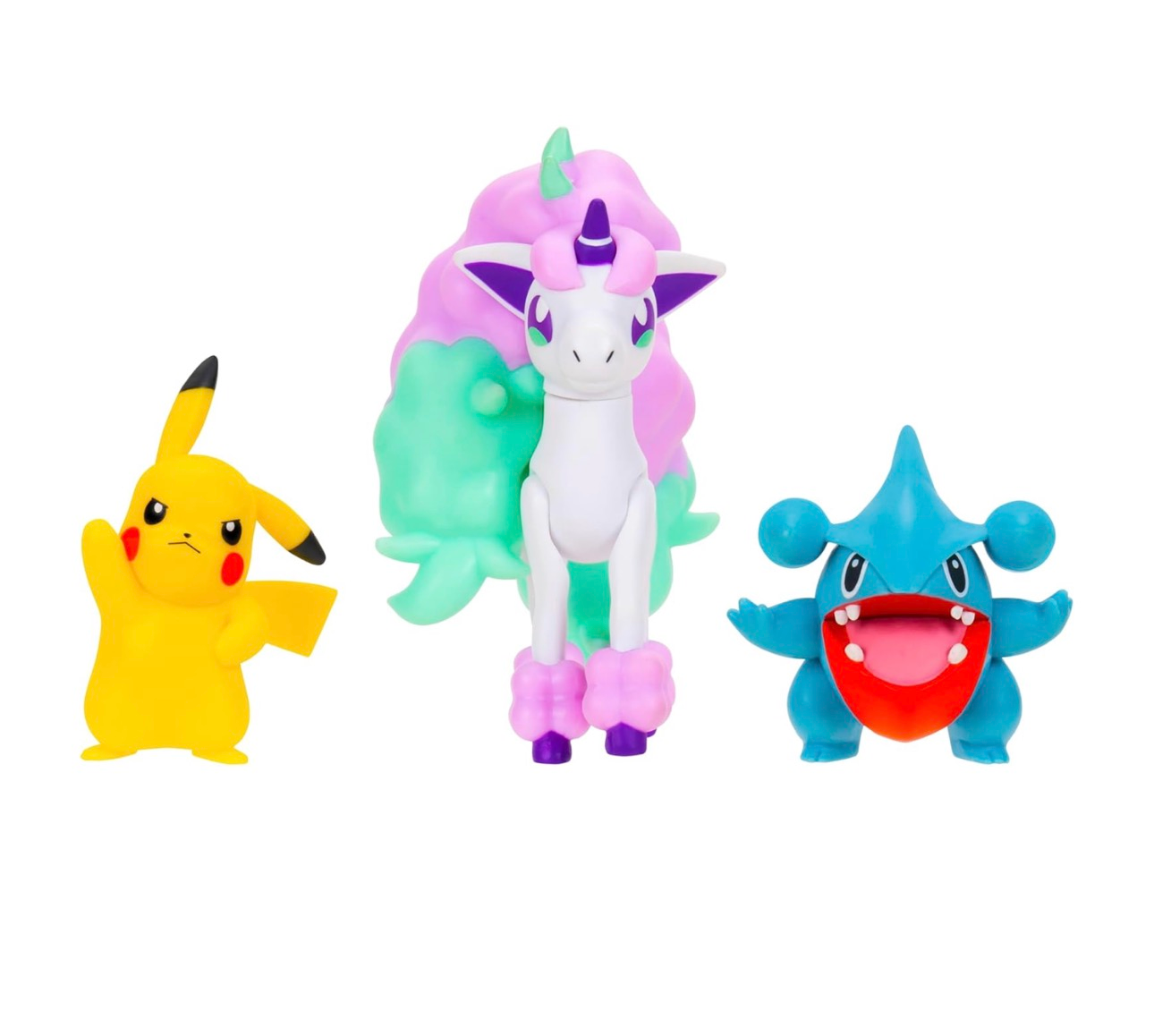 Pokémon Battle Figures Pikachu + Galarian Ponyta + Gible