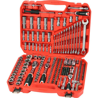 Neilsen 219 Piece Socket Set 1/4" 3/8" 1/2" Drive Ratchet Spanner Kit CT3748