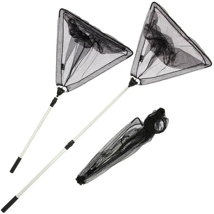 Angling Pursuits 50cm Triangular Quick Folding Net With Telescopic Handle Combo