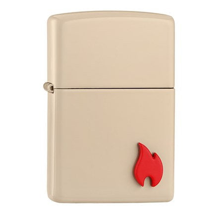 Zippo Regular Red Flame Small Emblem Refillable Windproof Lighter