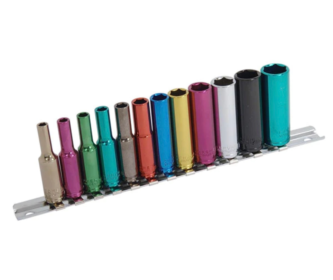 Neilsen 12 Piece Multicoloured 1/4" Drive Deep Socket Set 4 - 13mm CT0906