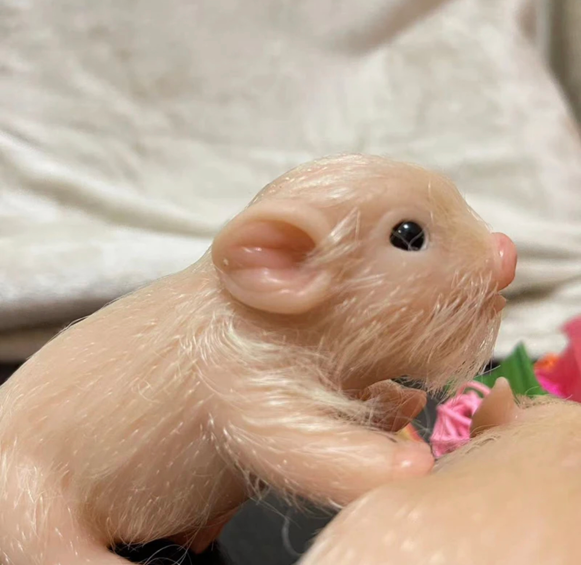 Silicone Blonde Haired Piglet