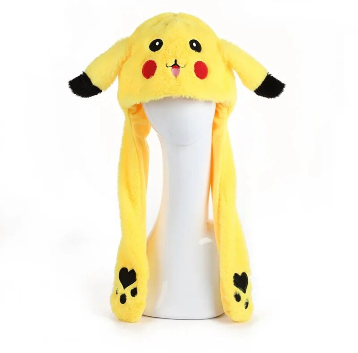 Bunny Hat Light Up Cute Plush Pikachu Hat Moving Ears With Colorful Led