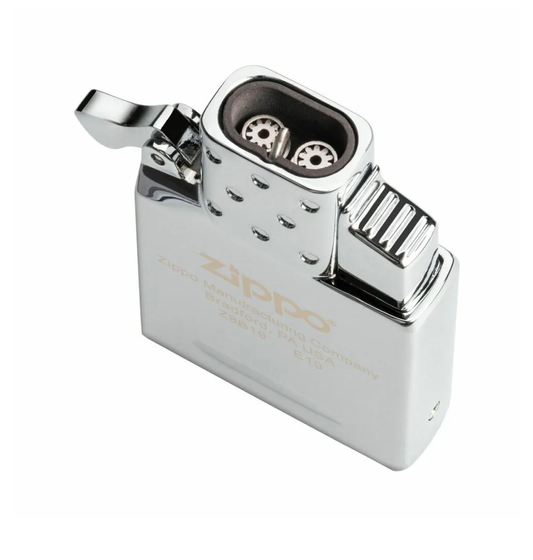 Zippo Regular Chrome Butane Refillable Double Torch Lighter Insert