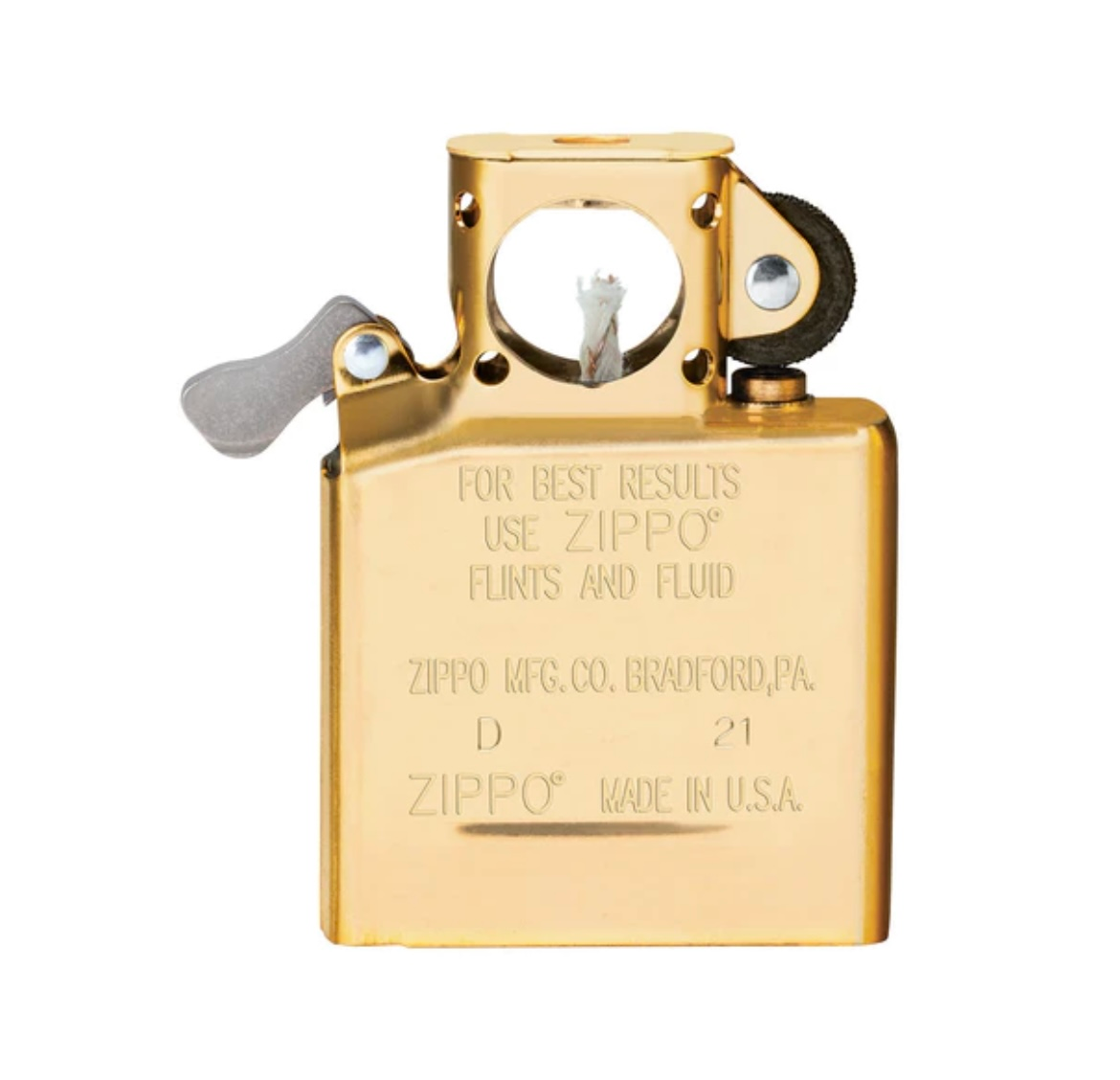 Zippo Pipe Insert Gold Flashed Refillable Insert For Regular Zippo Lighters