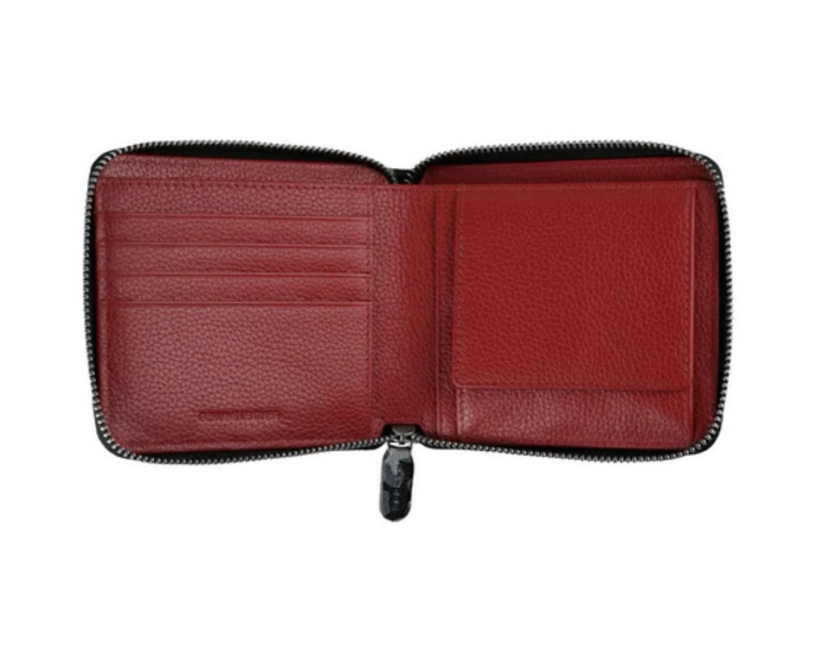 Zippo Grey Camo Leather Zipper Wallet Coin Pouch