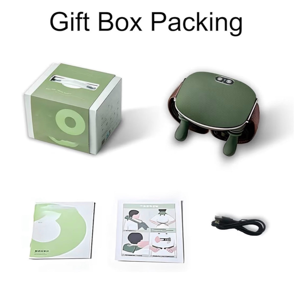Shiatsu Portable Neck and Back Massager Electric Deep Tissue 4D Pain Relief