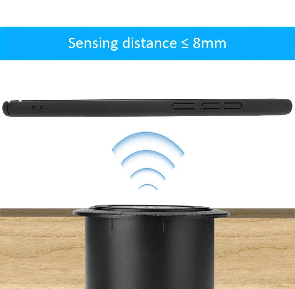 Desktop Embedded Pop Up Fast Wireless Charger With USB Ports Built In