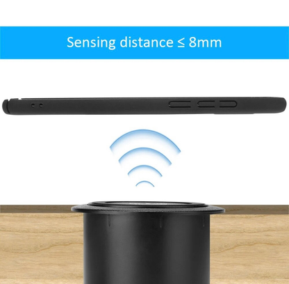 Desktop Embedded Pop Up Fast Wireless Charger With USB Ports Built In