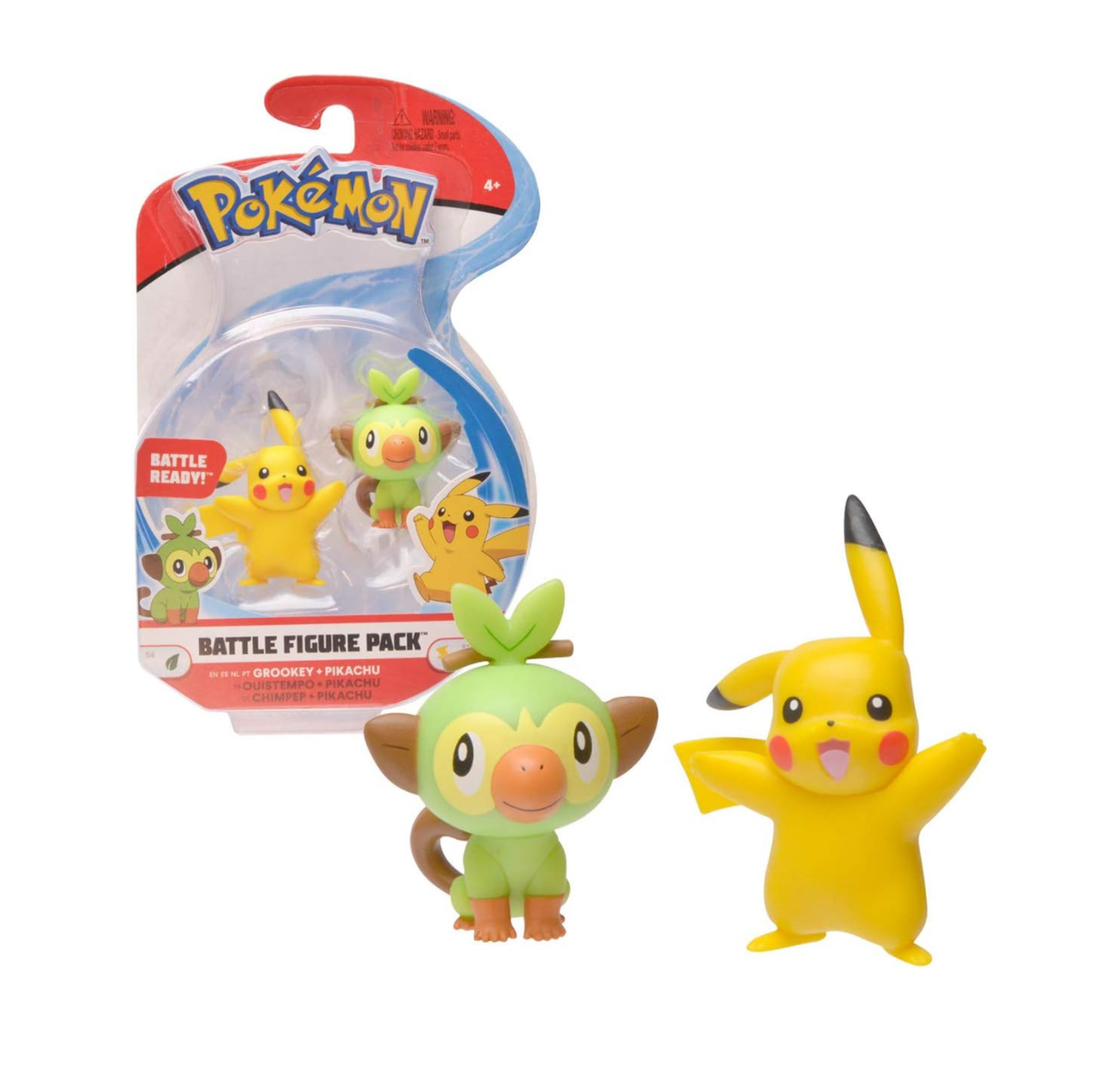 Pokémon Battle Figures Grookey & Pikachu
