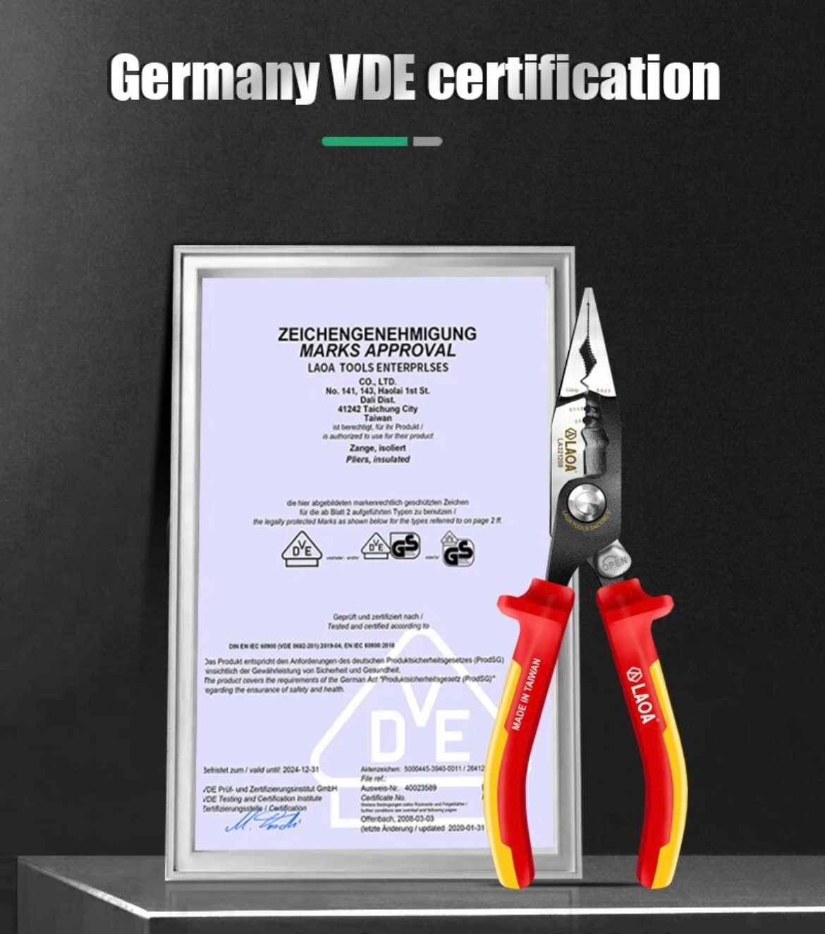 LAOA Insulated Wire Cutting Cable Stripping Needle Nose Pliers