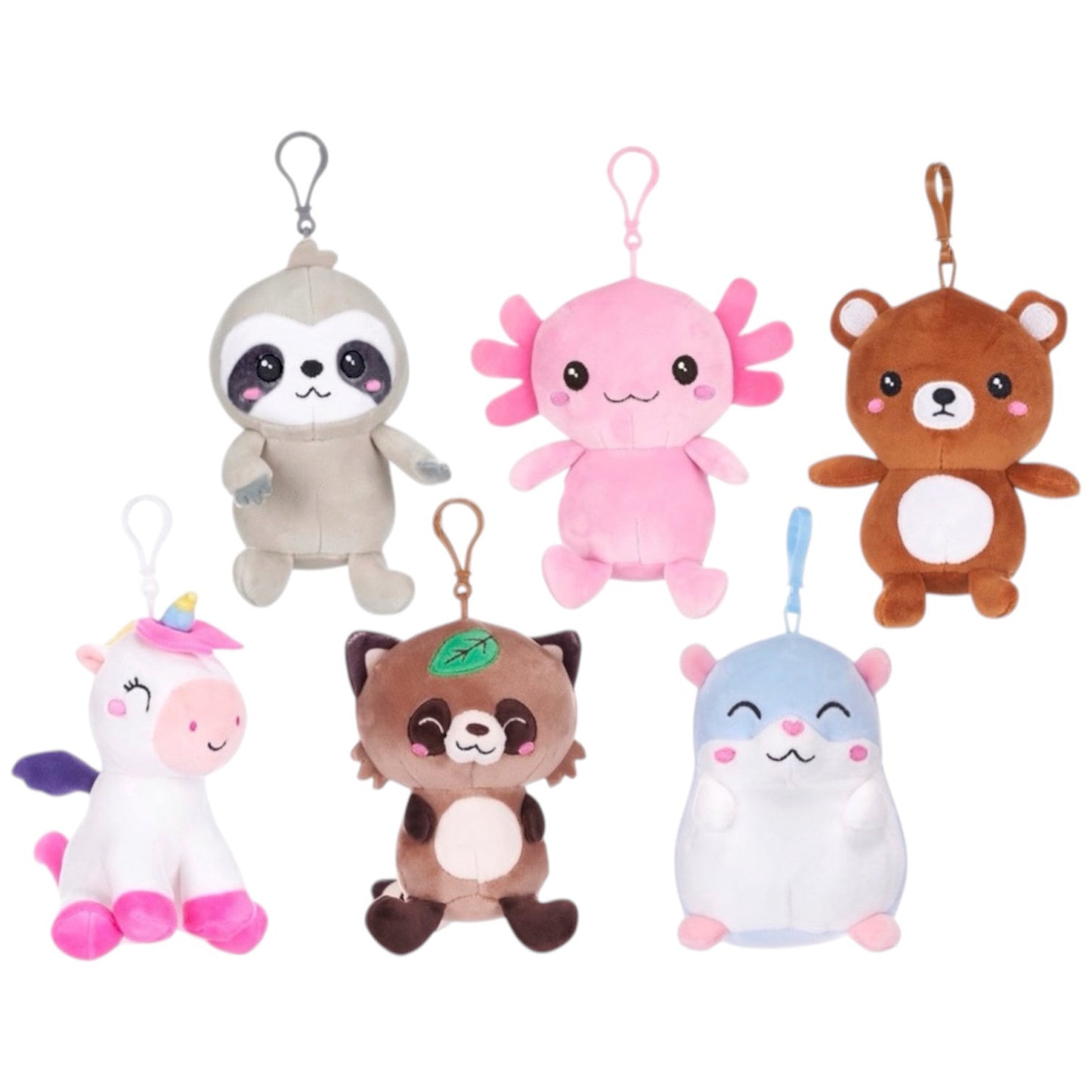 Kawaii Kuties 12cm Plush Bag Clips