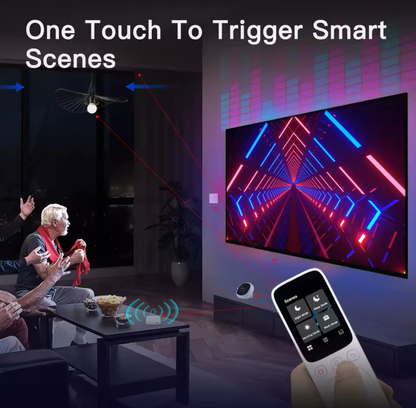 Moes White Smart Remote Control Works On Bluetooth WiFi RF IR & App Control