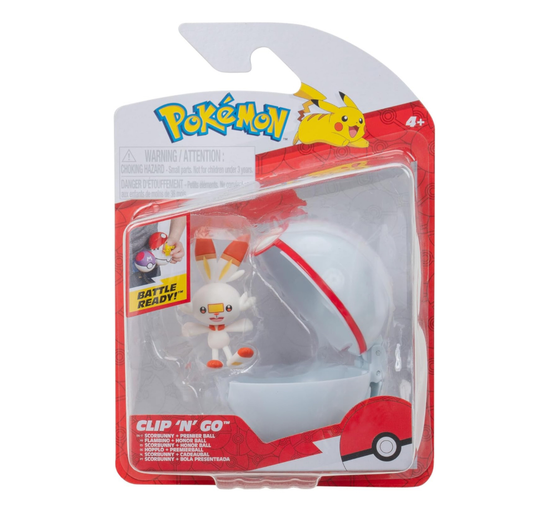 Pokémon Clip N Go Scorbunny & Premier Ball