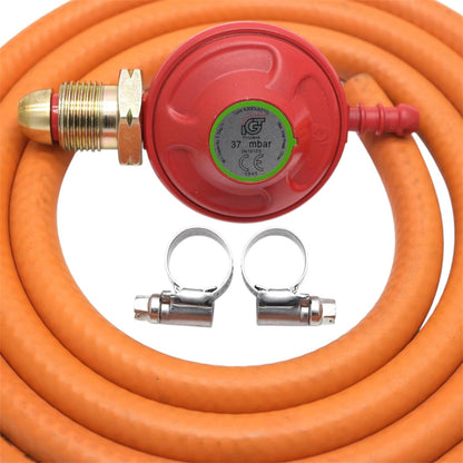 Propane Regulator Kit With 2m Gas Hose & x2 Jubilee Clips