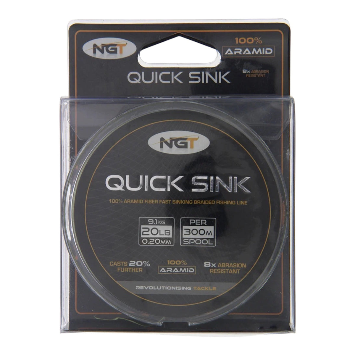 NGT Quick Sink Braid 20lb 300m Moss Green 0.20mm Fast Sinking Fishing Line