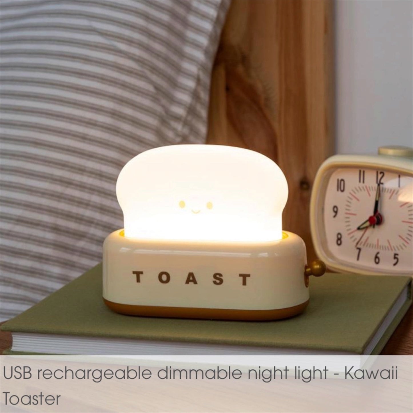 Kawaii Rechargeable Toaster Lamp Night Light