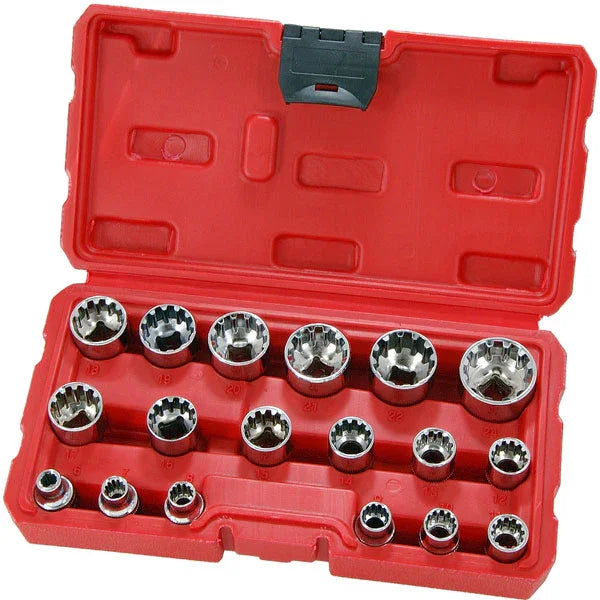 Neilsen 18 Piece 3/8" Drive Multi-Fit Socket Set Metric AF Star CR-V CT1116