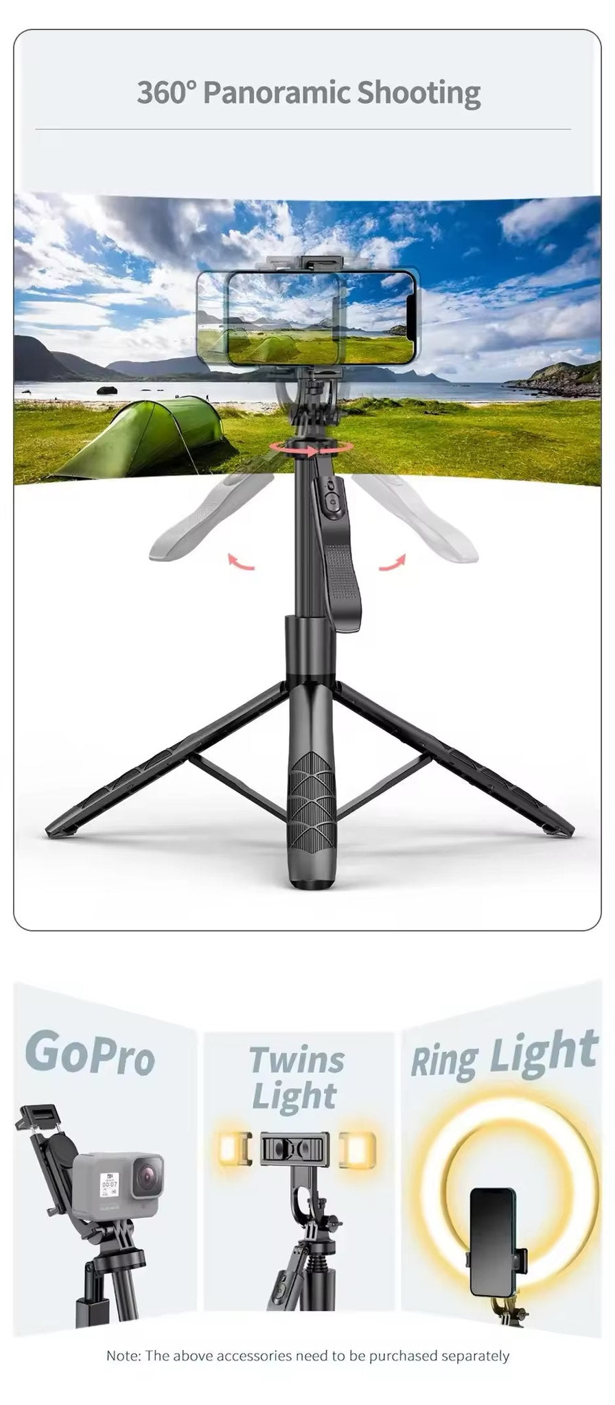 L16 Premium Selfie Stick Tripod
