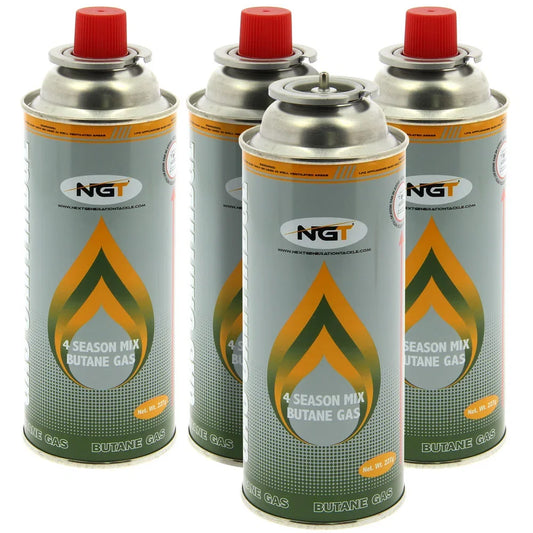 NGT 227g Butane Gas Canisters 4 Pack