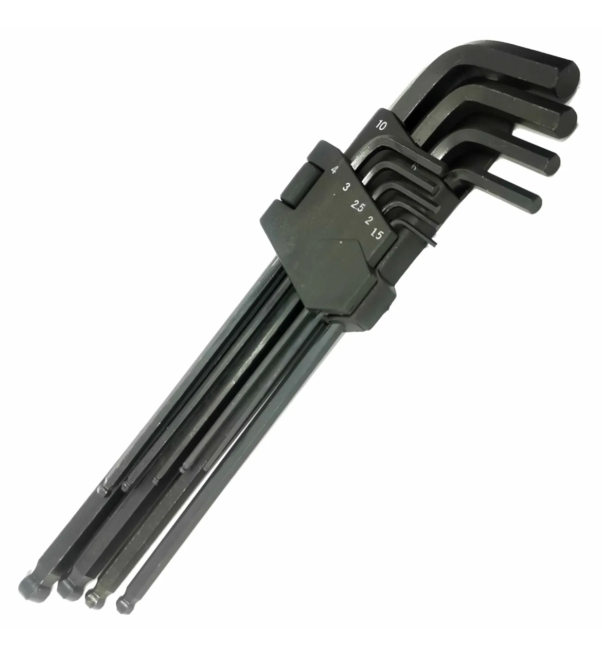 Neilsen 9 Piece Extra Long Metric Ball Point Hex Allen Key Set 1.5 - 10mm CT0615