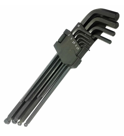 Neilsen 9 Piece Extra Long Metric Ball Point Hex Allen Key Set 1.5 - 10mm CT0615