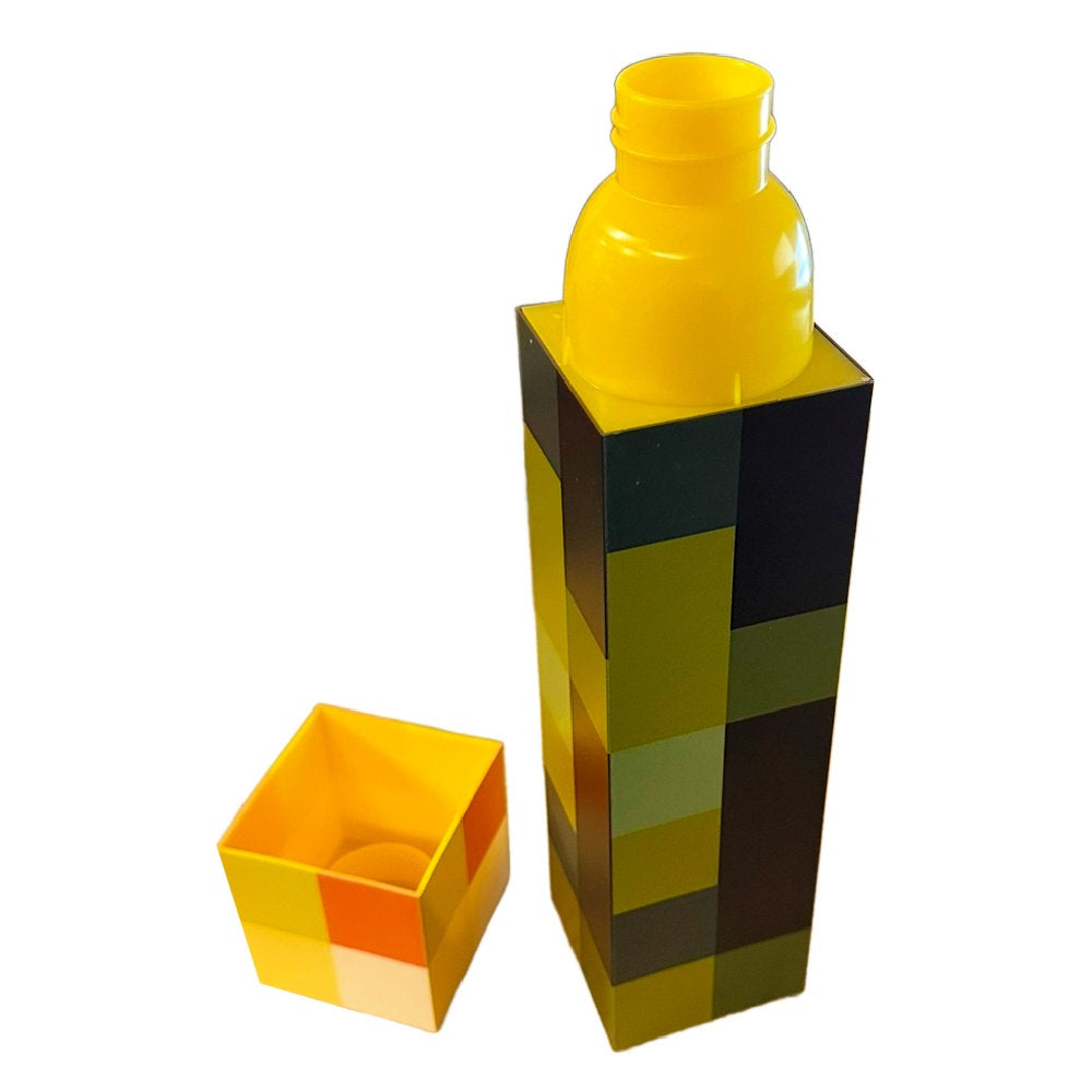 Minecraft Torch Shaped Drinking Bottle 650ml Capacity