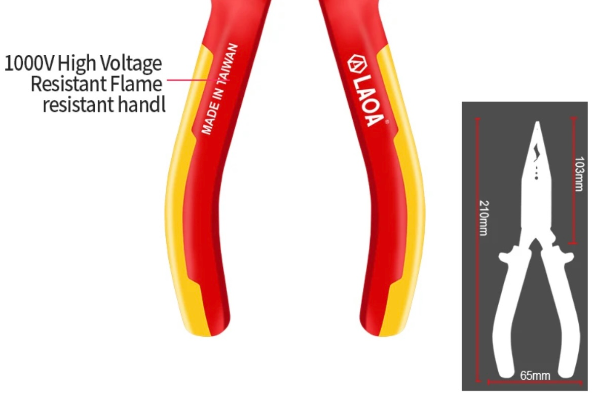LAOA Insulated Wire Cutting Cable Stripping Needle Nose Pliers