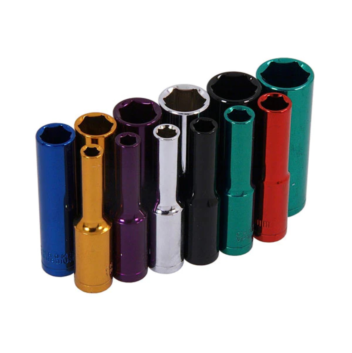 Neilsen 12 Piece Multicoloured 1/4" Drive Deep Socket Set 4 - 13mm CT0906