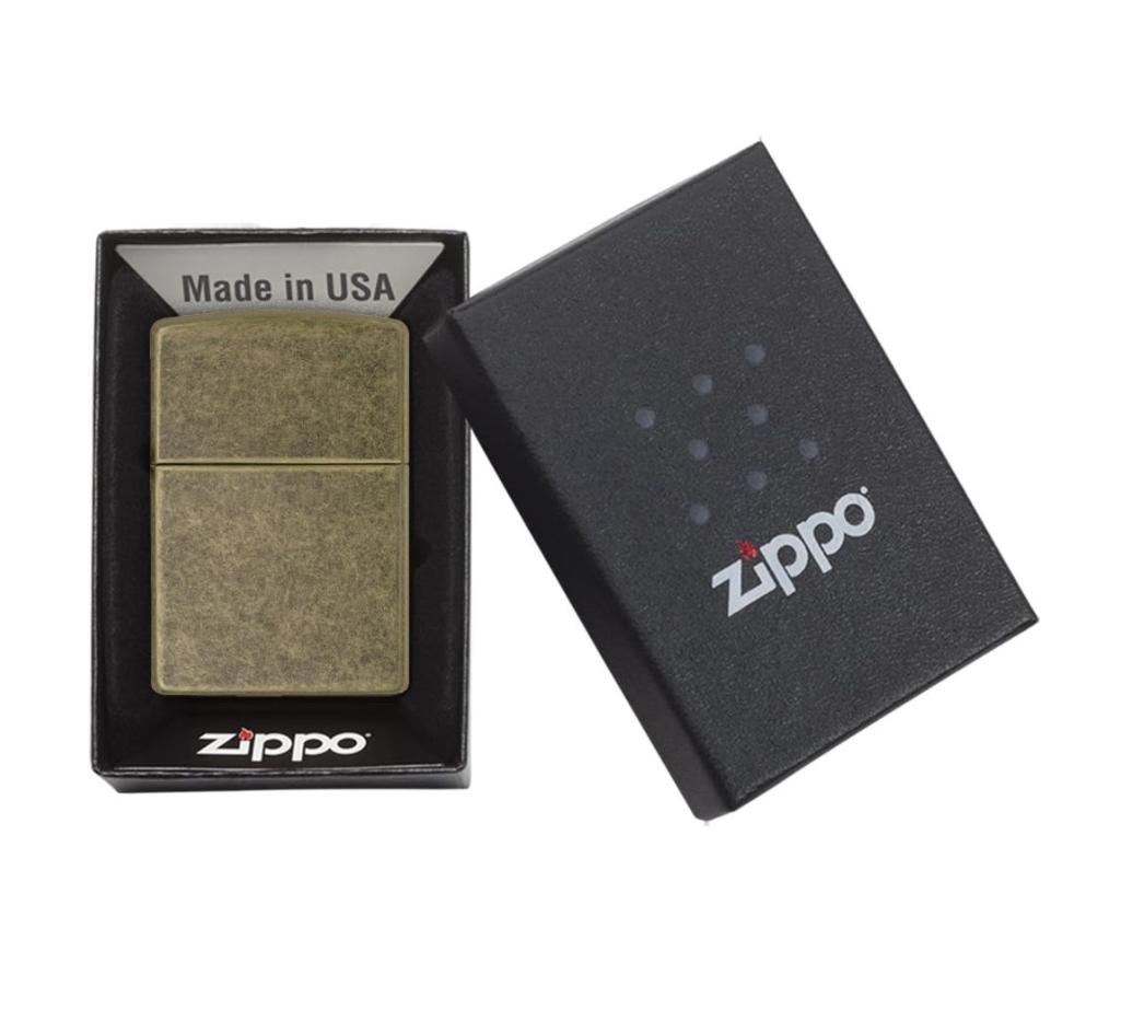 Zippo Regular Antique Brass Refillable Widproof Lighter