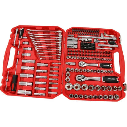 Neilsen 219 Piece Socket Set 1/4" 3/8" 1/2" Drive Ratchet Spanner Kit CT3748
